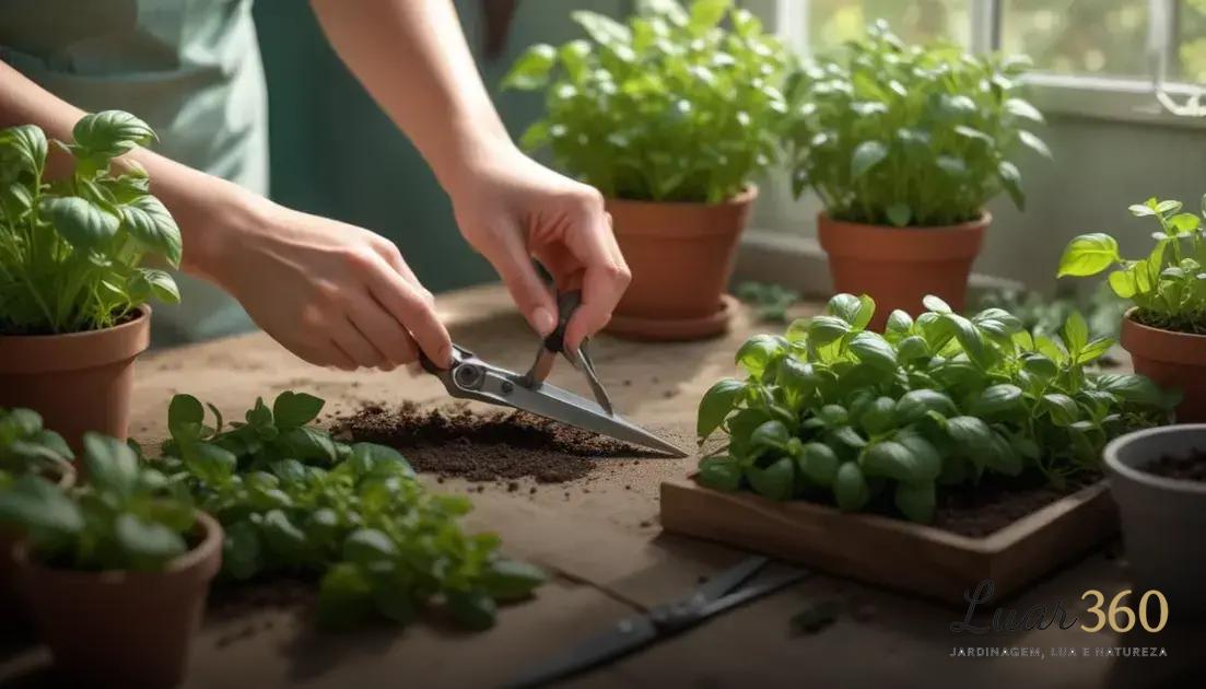 Colheita e manutenção das plantas