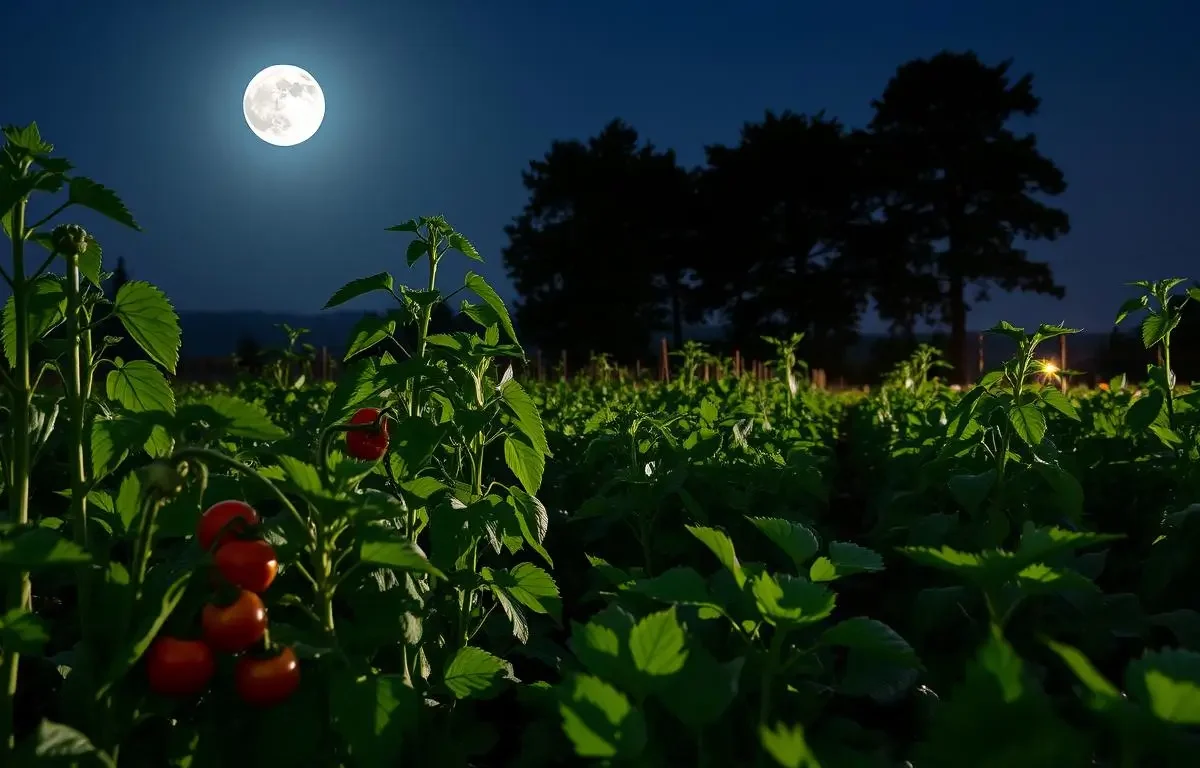 Como as Hortaliças Reagem às Fases Lunares Durante o Florescimento e Frutificação