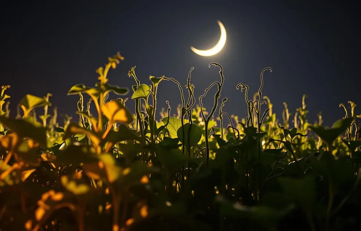 Como a Lua Crescente Estimula o Crescimento Aéreo das Hortaliças