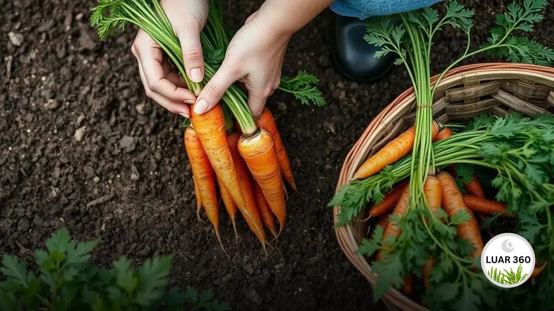 Colhendo e armazenando suas cenouras