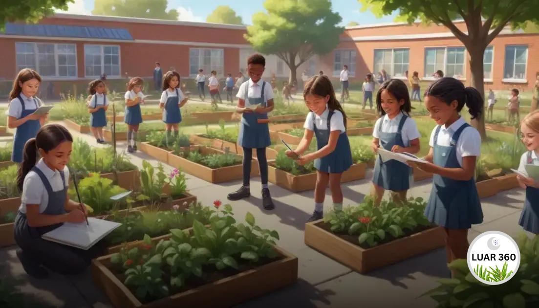 Como envolver alunos no cuidado da horta