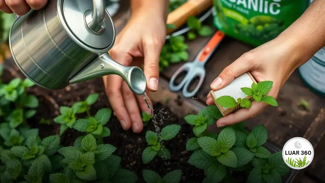 como irrigar e fertilizar sua hortelã