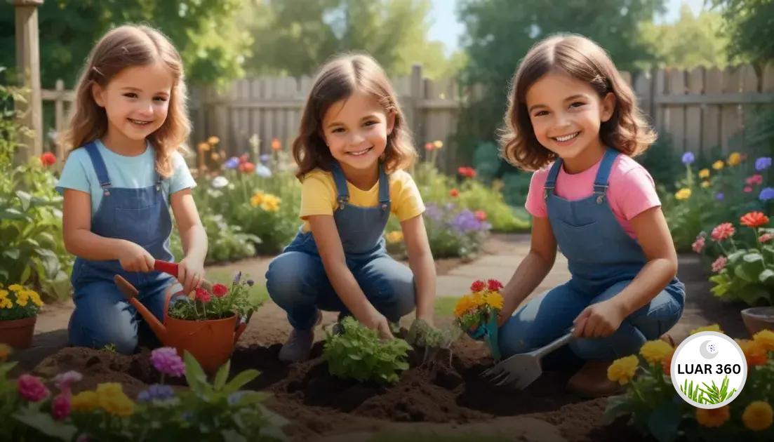 Ensinar jardinagem para crianças: dicas práticas e divertidas