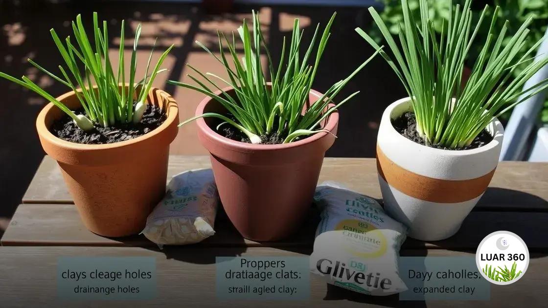 Escolhendo o vaso ideal para cebolinha