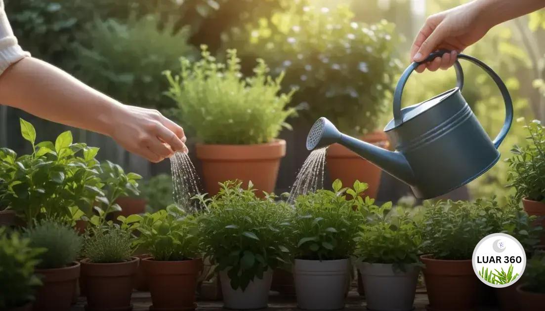 Melhores práticas de rega e iluminação