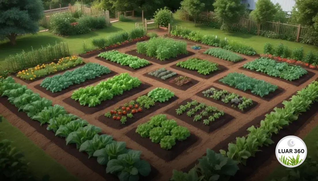Planejamento de rotação de culturas para um jardim saudável