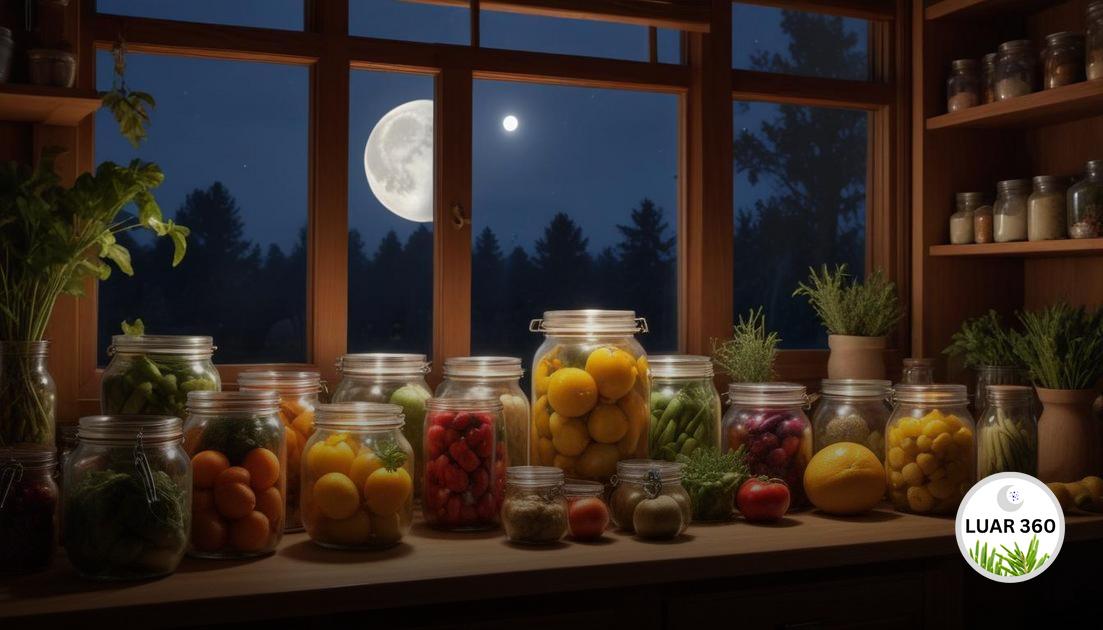 Lua Cheia conservação: preservar frutas e hortaliças