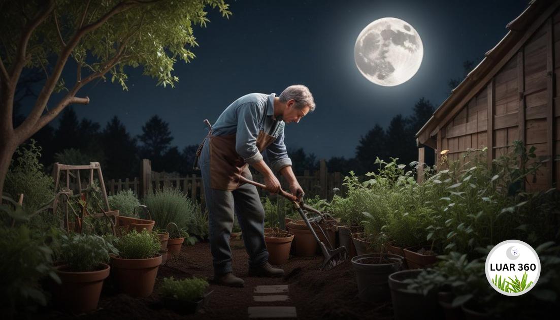Lua Minguante jardinagem: limpeza do espaço verde