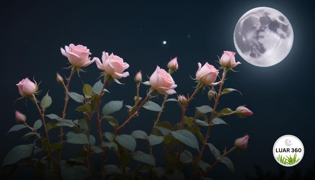 Por que a fase lunar altera a resposta das roseiras
